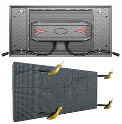 OFM Series Ho fihlella ka pele ka ntle 2ftx1ft IP68 khanya e phahameng ea Modular Led cabinet e tšehetsa 90 ° lerako la video le lebisitsoeng le lebitleng le cube ea LED