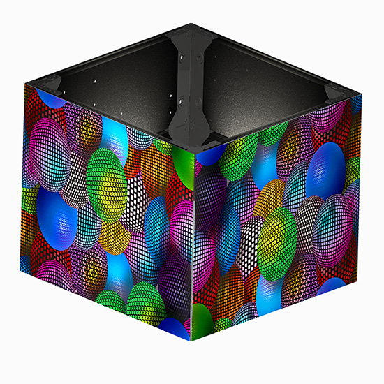 Front Service 90 Degree LED Panel Bakeng sa squre Column LED Display